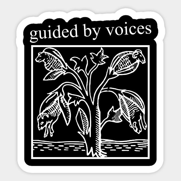 Guided by Voices Vampire on Titus Album Art on Black Sticker by Leblancd Nashb